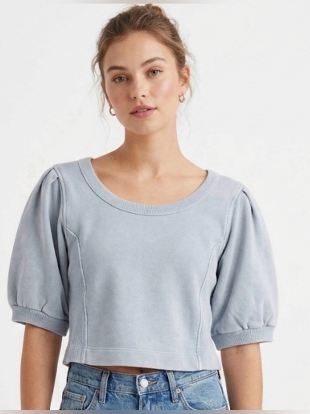 aerie | seams right short sleeve Sweatshirt Sz XL